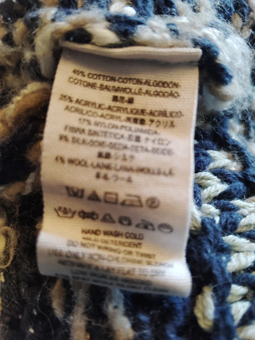 Free People Fair Isle Hooded Knit Chunky Sweater Large